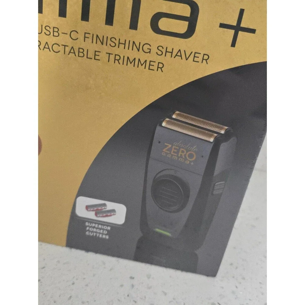 GAMMA+ Absolute Zero Forged Men's Cordless Gold Foil Finishing Shaver SEALED NEW